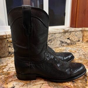 Tecovas black Lizard boots